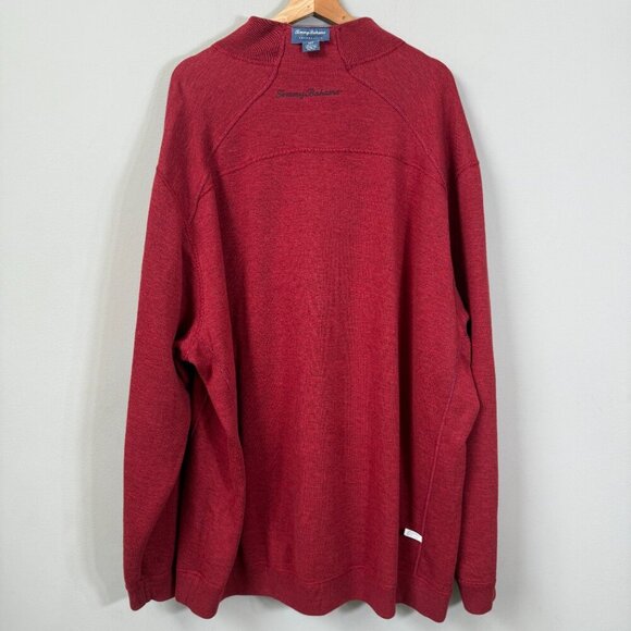 Tommy Bahama Flipsider Half Zip Sweater Pullover Men's 3XT Red Reversible NWOT - Picture 15 of 16